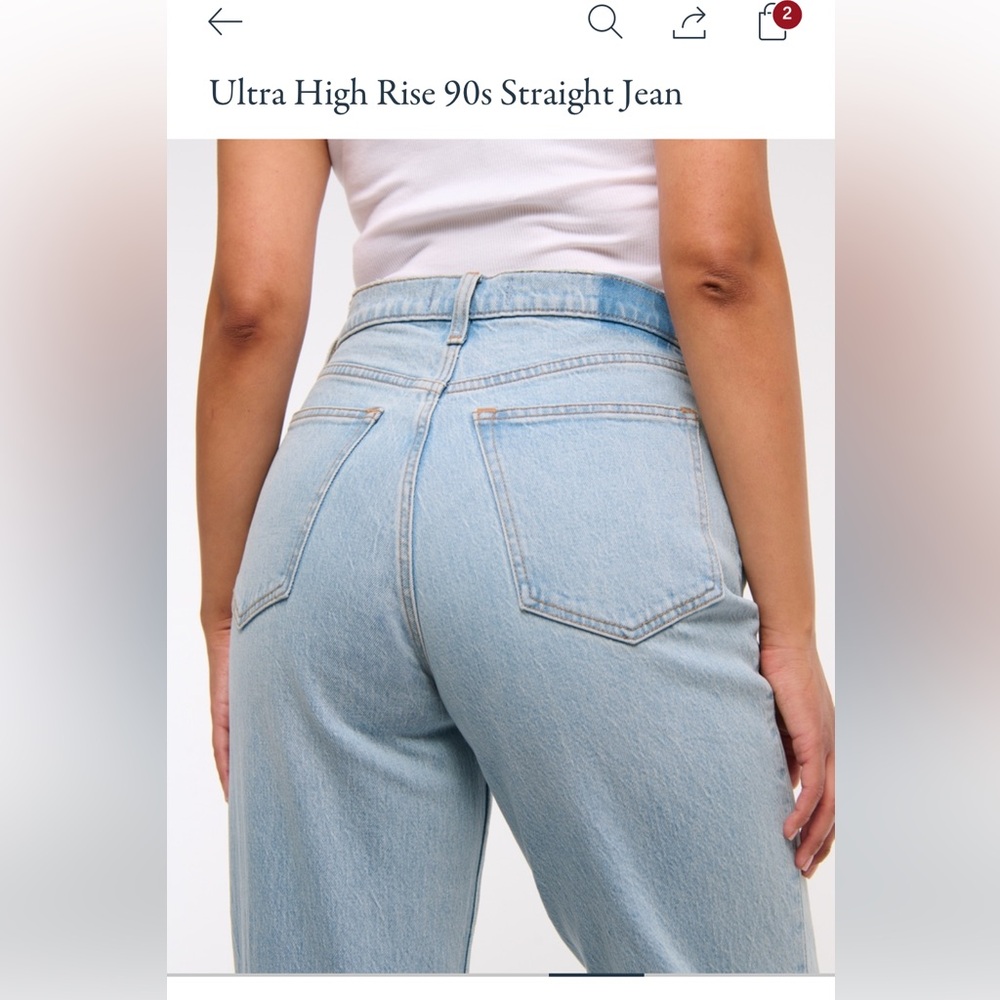 NWT Abercrombie & Fitch 90s Straight Ultra High Rise Jeans